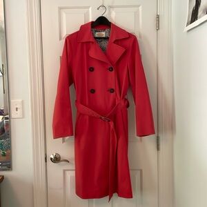 Vintage Talbots Doublebreasted Trenchcoat Size 10 with black and white lining